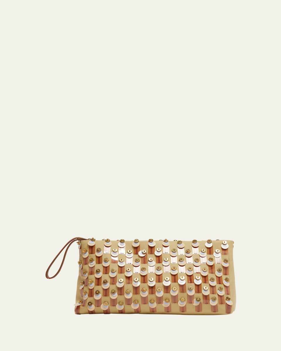 Hanging Sequins Canvas Clutch Bag